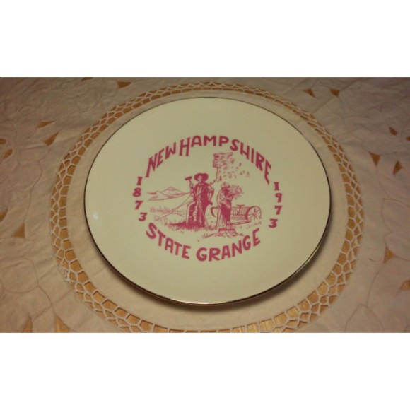 1973 New Hampshire State Grange Centennial 10" Collector Plate - Picture 3 of 6